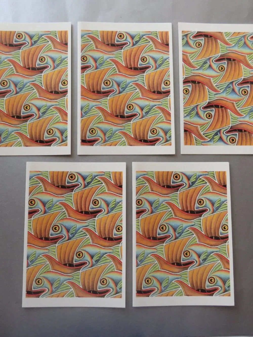 M.C. Escher Works in Color Set of 19 cards Museum Cards With Envelopes 4 Designs